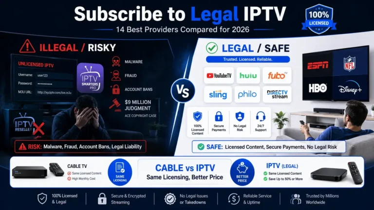 14 Best Legal IPTV Subscription Providers (2026): HD Channels, Sports & Reliable Live TV Compared